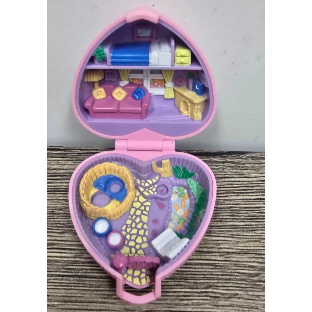 Polly Pocket Kozy Kitties Pet Parade Heart Compact‎ Bluebird Toys Vintage 1993